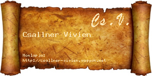 Csallner Vivien névjegykártya
